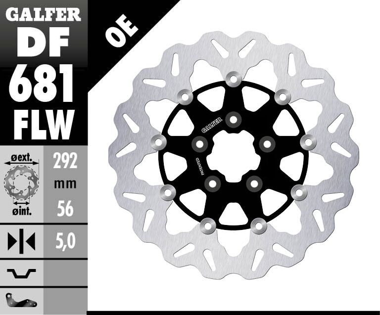 Floating Wave Flame Brake Rotor For Harley Davidson FLD 1690 2012-2013