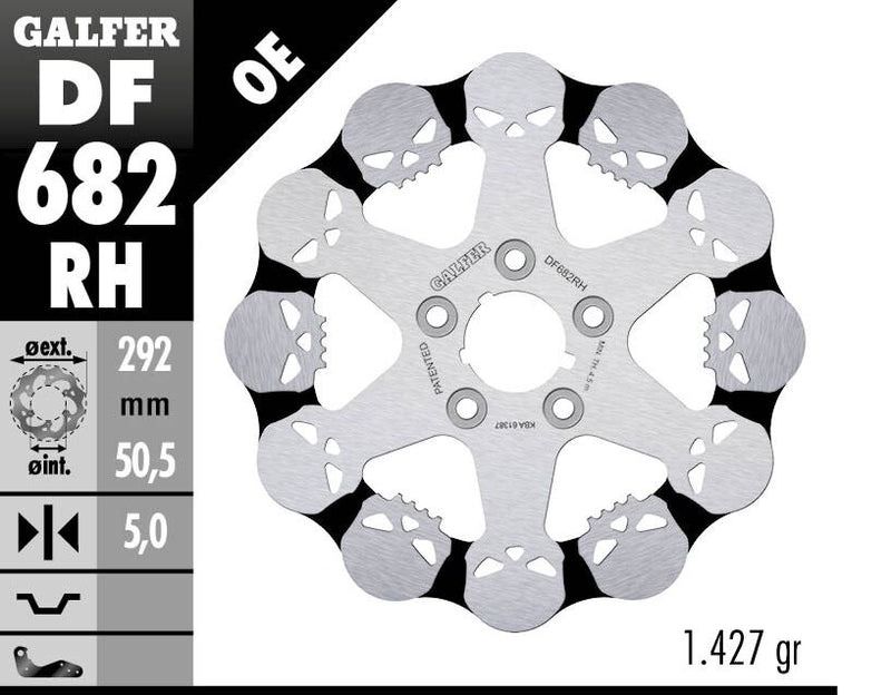 Fixed Skull Brake Rotor For Harley Davidson XL 883 1986-2009