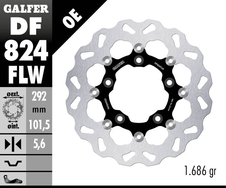 Floating Wave Flame Brake Rotor For Harley Davidson VRSCA 1130 2002-2005