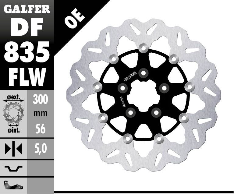 Floating Wave Flame Brake Rotor For Harley Davidson FLTR 1584 2008-2010