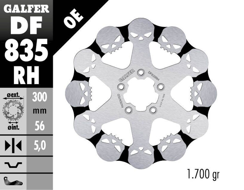 Fixed Skull Brake Rotor For Harley Davidson FLHR 1584 2008-2011