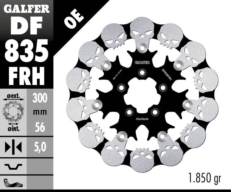 Floating Skull Brake Rotor For Harley Davidson FLHR 1584 2008-2011