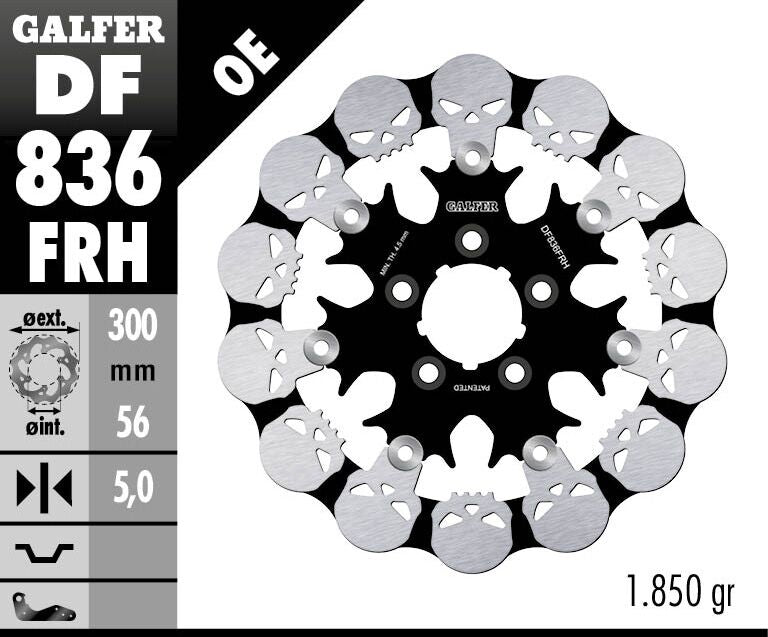 Floating Skull Brake Rotor For Harley Davidson FLTRX 1750 ABS 2017-2019