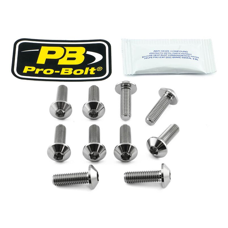 Titanium Brake Rotor Mounting Bolt Kit Silver / Titan For KTM SUPER DUKE 1290 R ABS 2017-2019