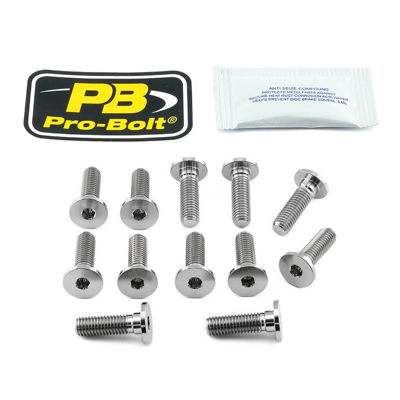 Titanium Brake Rotor Mounting Bolt Kit Silver / Titan For BMW S 1000 R ABS 2021-2024