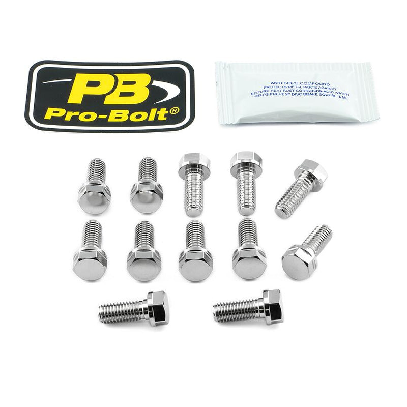 Stainless Steel Brake Rotor Mounting Bolt Kit Silver For Aprilia CAPONORD 1200 ABS 2013-2016