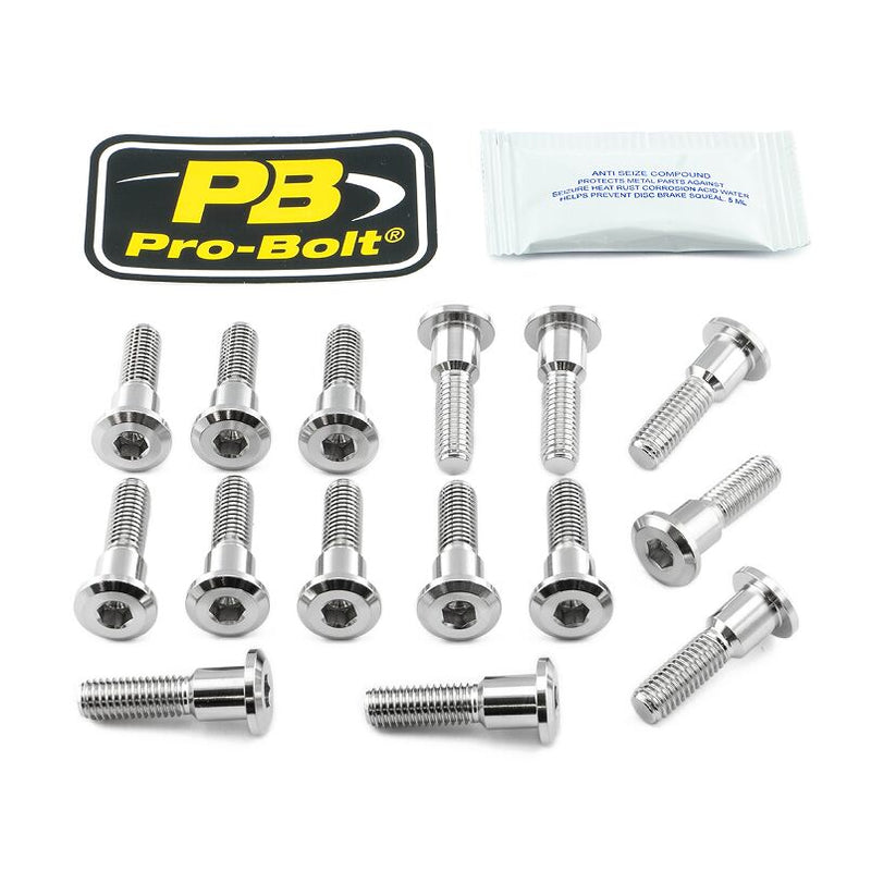 Stainless Steel Brake Rotor Mounting Bolt Kit Silver For Suzuki GSF 1200 2001-2005