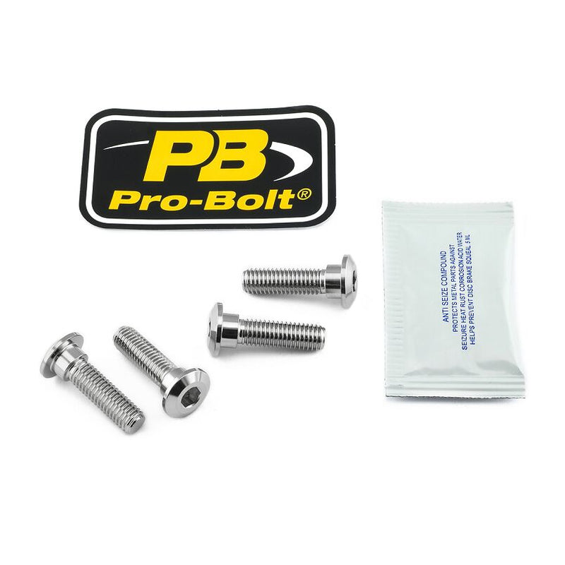 Stainless Steel Brake Rotor Mounting Bolt Kit Silver For Kawasaki ER-6F 650 2012-2016