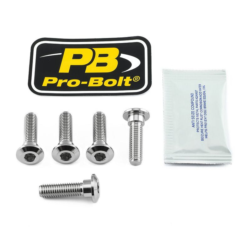 Stainless Steel Brake Rotor Mounting Bolt Kit Silver For Kawasaki EX 300 2013-2016