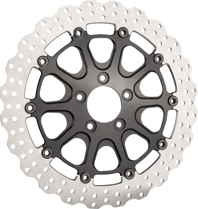 Brake Rotors Black / Silver For Harley Davidson FLHT 1584 ABS 2009