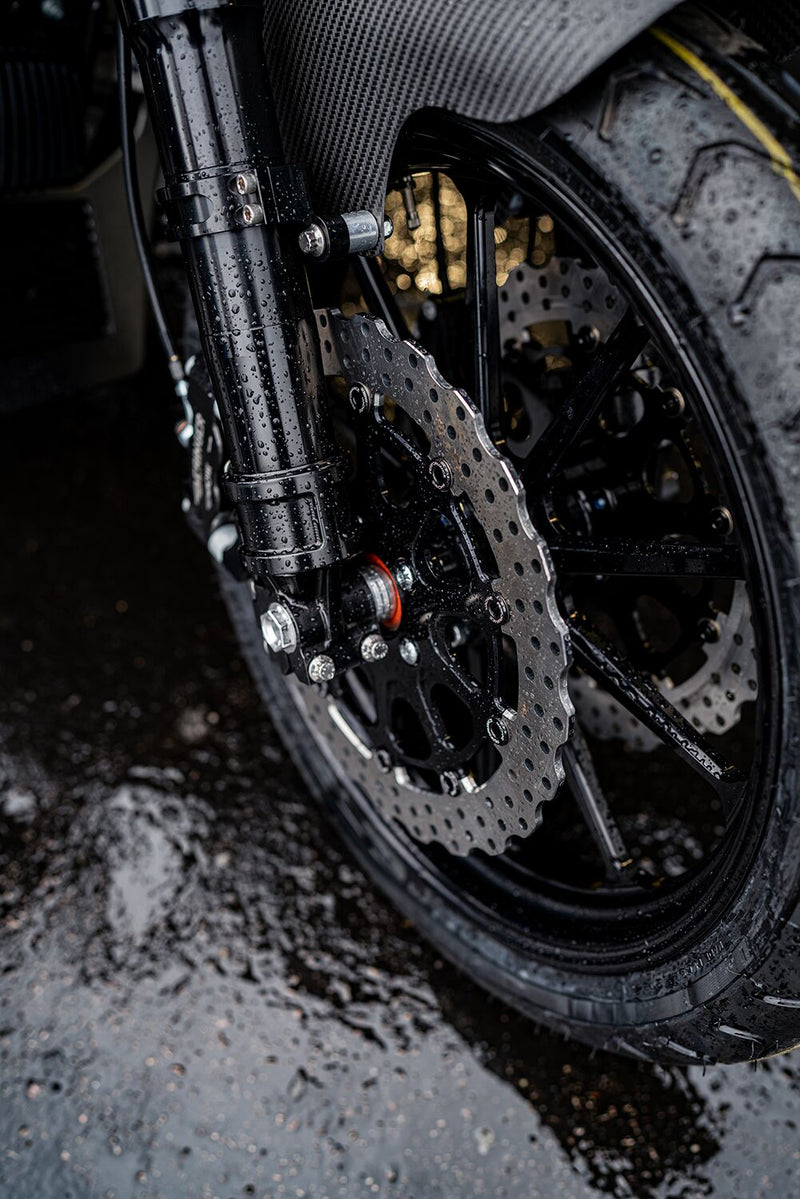 Brake Rotors Black / Silver For Harley Davidson FLHT 1584 ABS 2009