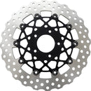 Two-Piece Brake Rotor Black For Harley Davidson FLHR 1340 1994-1998