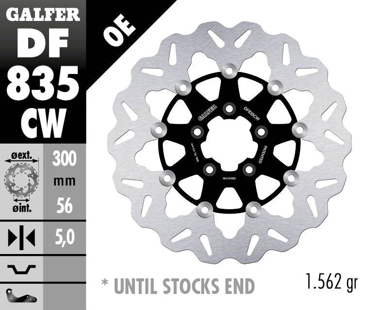 Floating Wave Brake Rotor For Harley Davidson XL 883 N ABS 2014-2022