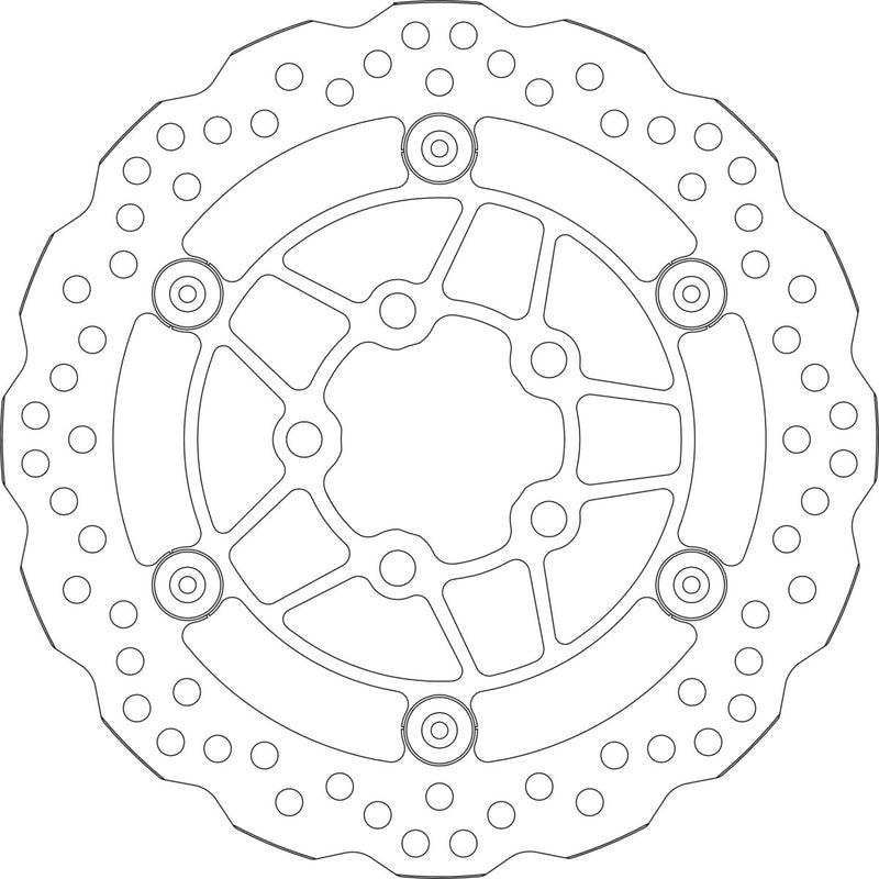 Standard Floating Contour Round Brake Rotor For Kawasaki J 300 2014-2020