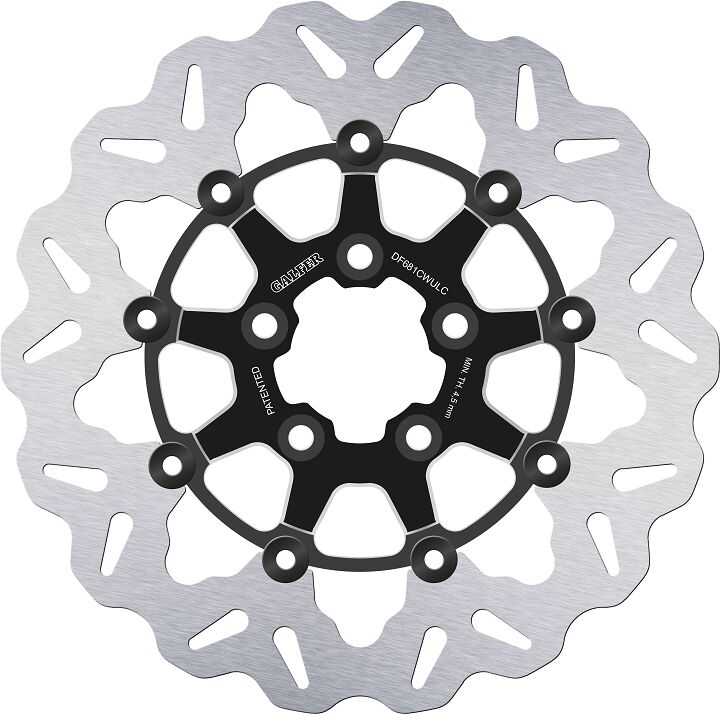 Wave® Brake Rotors Black / Silver For Harley Davidson FLD 1690 - 56.3 MM