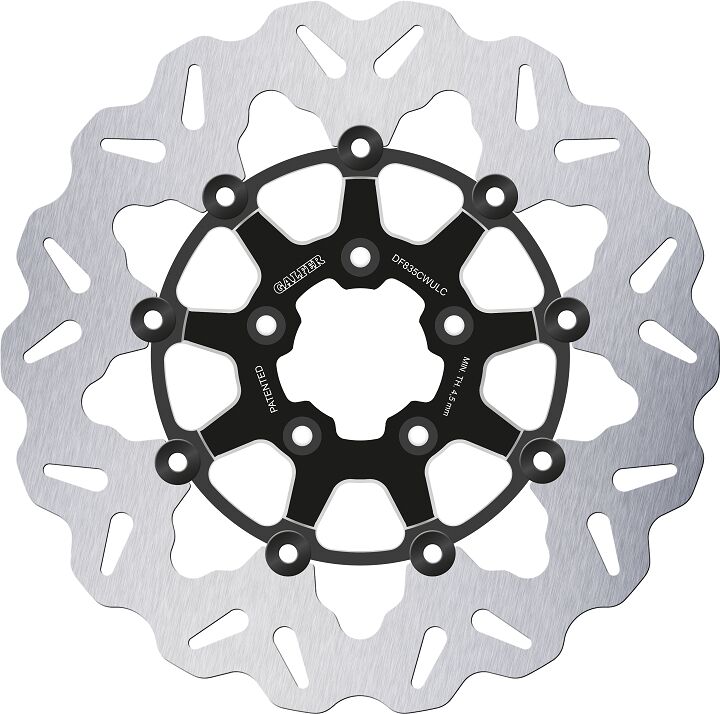 Wave® Brake Rotors Black / Silver For Harley Davidson FLFB 1750 ABS - 300 MM