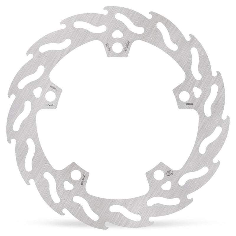 Flame Series Fixed Rotor Silver For KTM RC 125 ABS - 230 MM