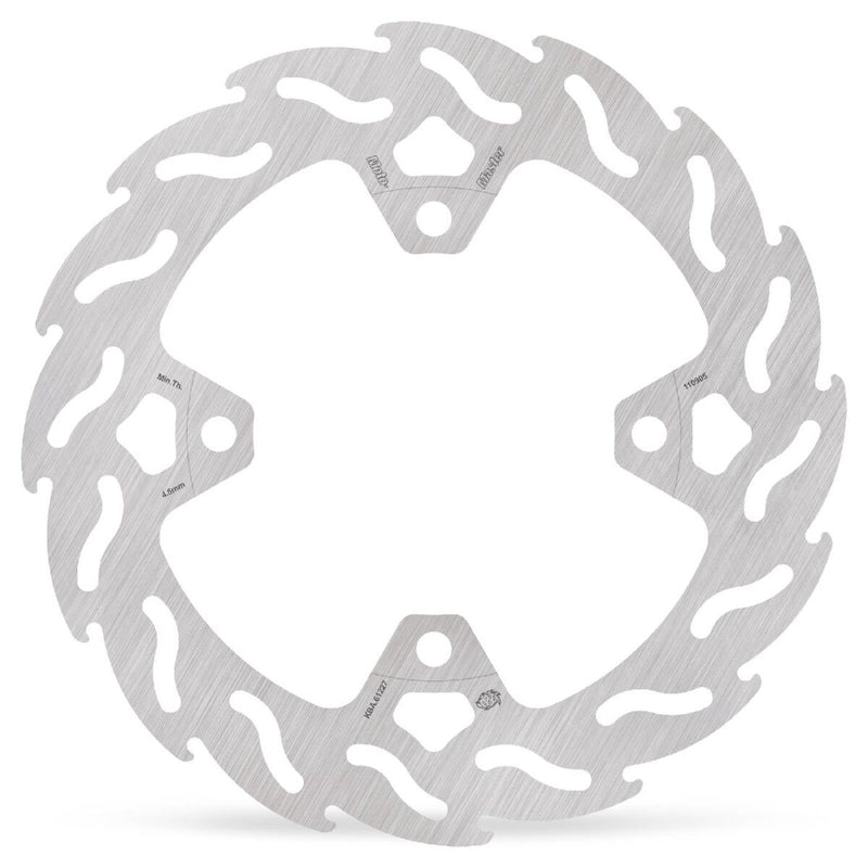 Flame Series Fixed Rotor Silver For Honda ADV 350 ABS - 105 MM
