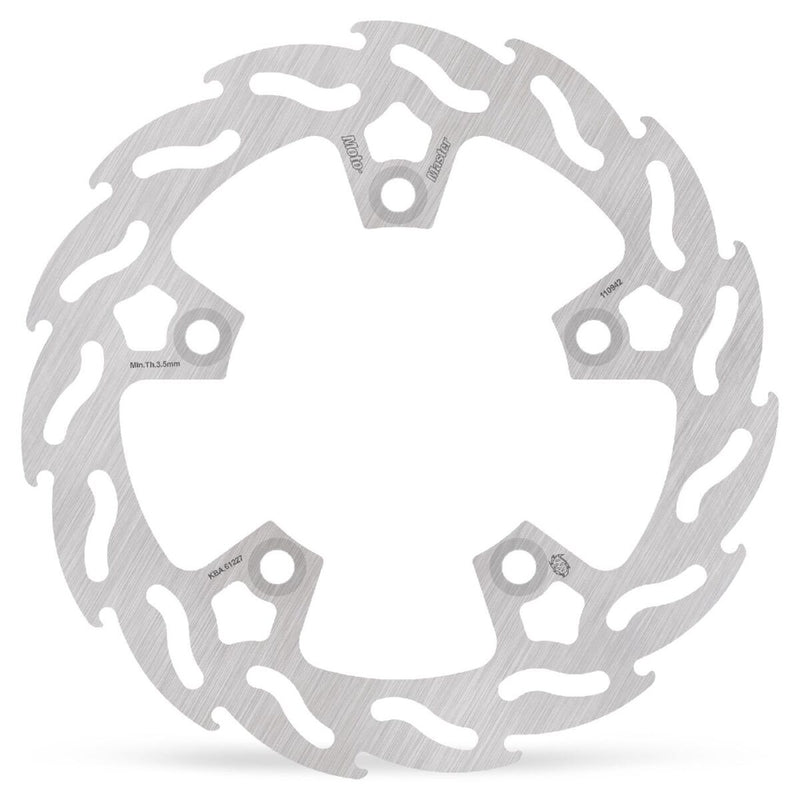 Flame Series Fixed Rotor Silver For KTM Adventure 390 ABS - 230 MM