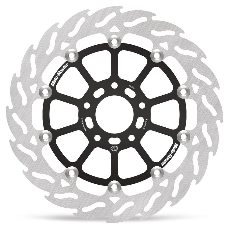 Flame Series Floating Rotor Black / Silver For KTM DUKE 790 ABS - 52.20 MM