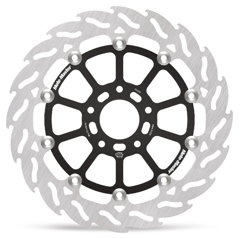 Flame Series Floating Rotor Black / Silver For Husqvarna Svartpilen 801 ABS - 52.20 MM