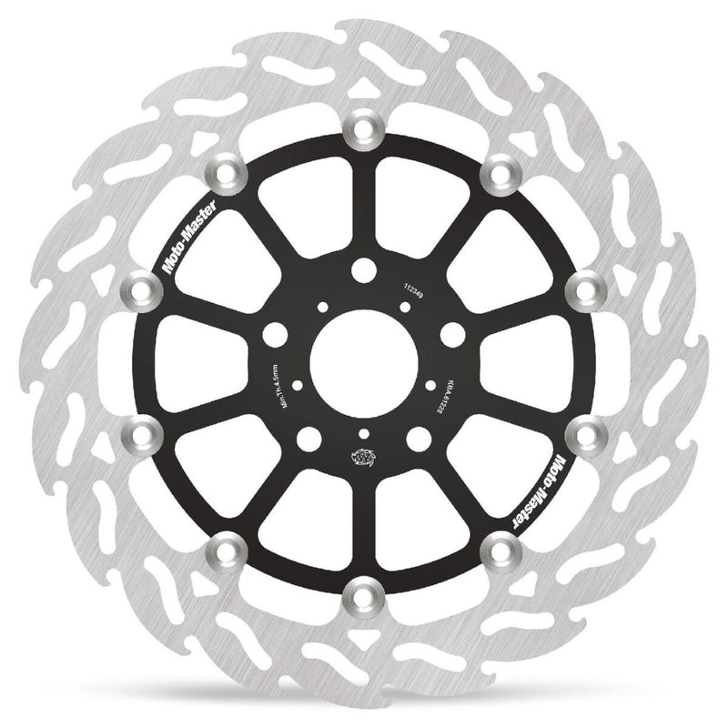 Flame Series Floating Rotor Black / Silver For Honda CMX 300 - 296 MM