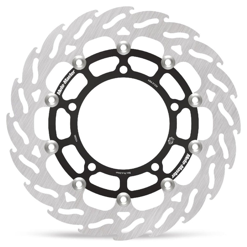 Flame Series Floating Rotor Black / Silver For Suzuki GSX-8S 800 ABS - 121 MM