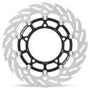 Flame Series Floating Rotor Black / Silver For Suzuki GSX-8R 800 ABS - 121 MM