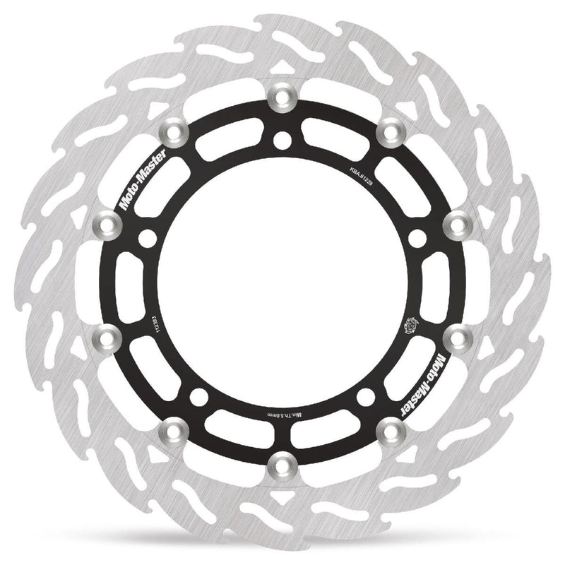 Flame Series Floating Rotor Black / Silver For Kawasaki H2 1000 ABS - 320 MM