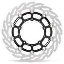 Flame Series Floating Rotor Black / Silver For Honda X-ADV 750 ABS - 296 MM