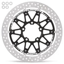 HALO Series T-Floater Brake Rotor Black / Silver For Kawasaki ZX-10 R 1000 - 330 MM