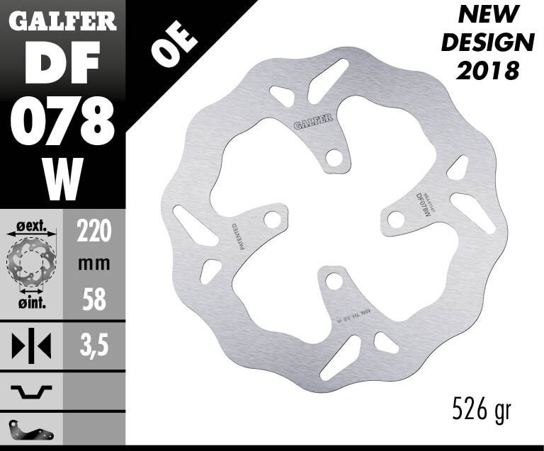 Wave® Brake Rotor Silver For Honda MSX 125 - 220 MM