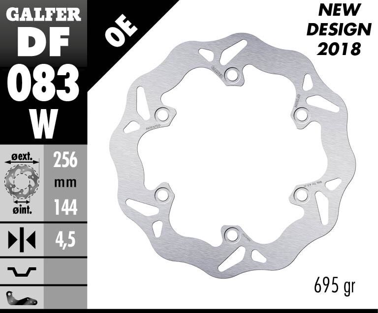 Wave® Brake Rotor Silver For Honda ADV 350 ABS - 144 MM