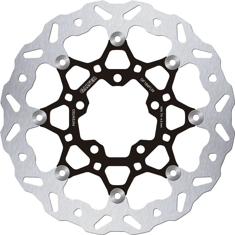 Wave® Rotor Black / Silver For Kawasaki EN 650 - 80.0 MM