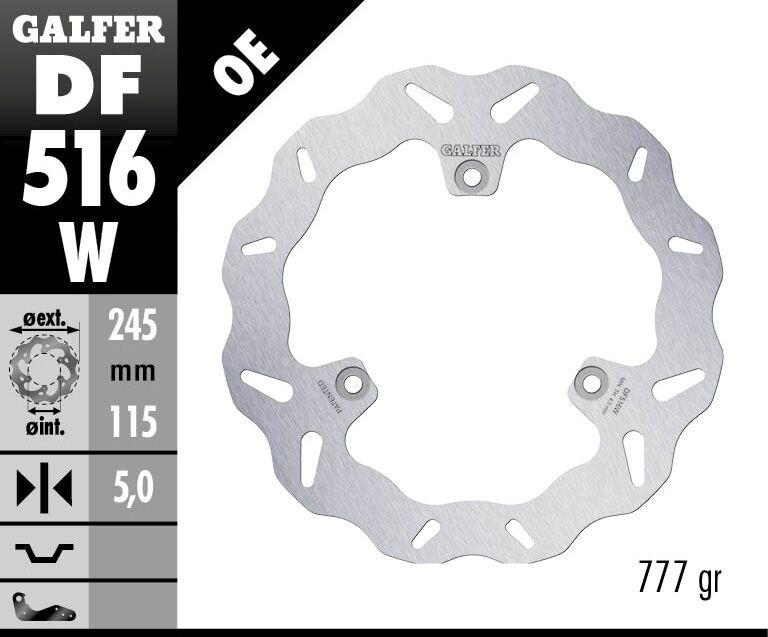 Wave® Brake Rotor Silver For Yamaha XMAX 125 - 115 MM