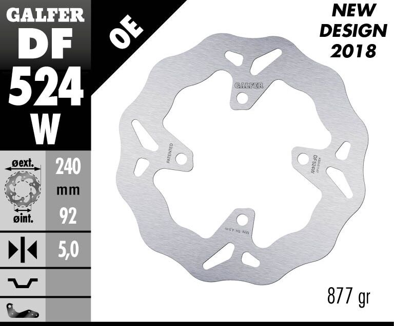 Wave® Brake Rotor Silver For MBK Skycruiser 125 - 240 MM