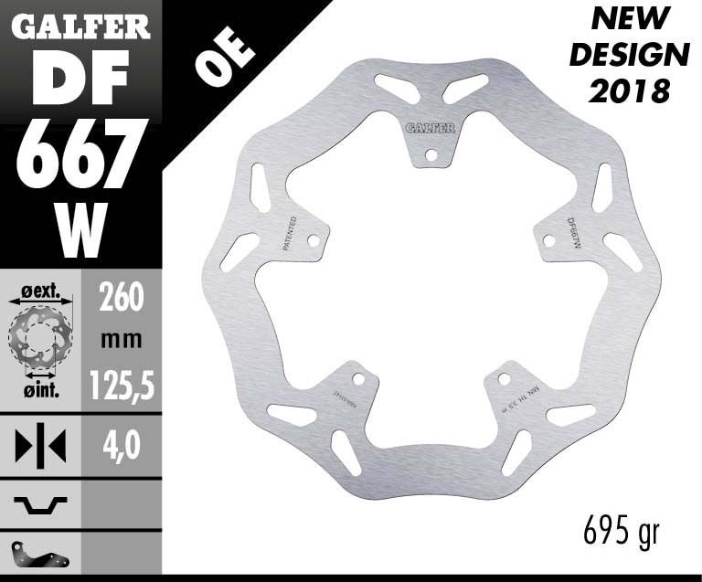 Wave® Brake Rotor Silver For Aprilia SR MAX 300 - 260 MM