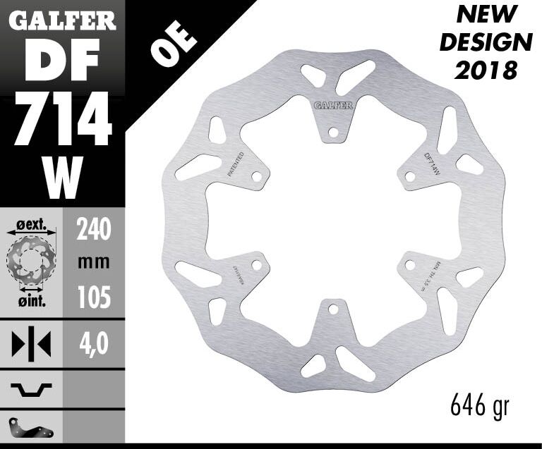 Wave® Brake Rotor Silver For BMW G 650 XChallenge - 240 MM