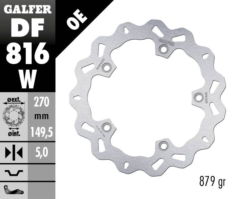 Wave® Brake Rotor Silver For BMW C 600 SPORT ABS - 149.5 MM