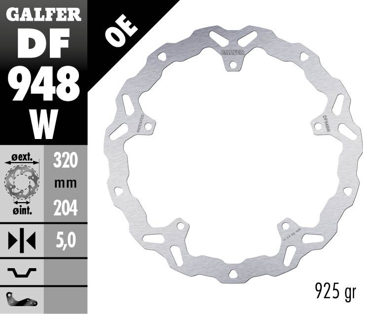 Wave® Brake Rotor Silver For KTM Duke 125 ABS - 320 MM