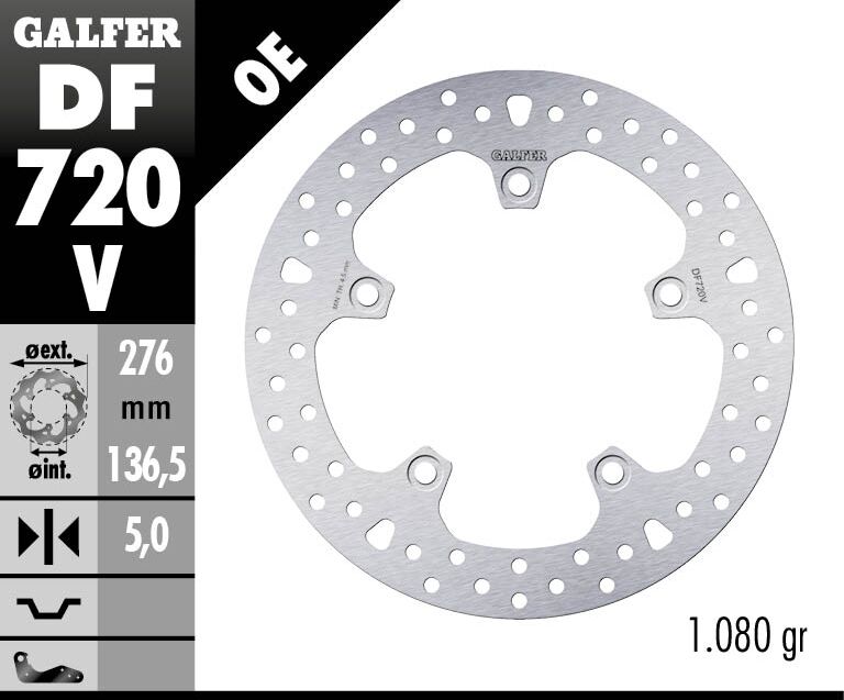 Brake Rotor Fixed Round Silver For BMW R 1200 GS ABS - 276 MM