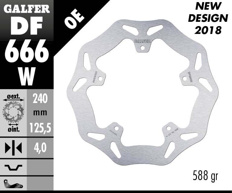 Wave® Brake Rotor Silver For Aprilia SR MAX 300 - 240 MM
