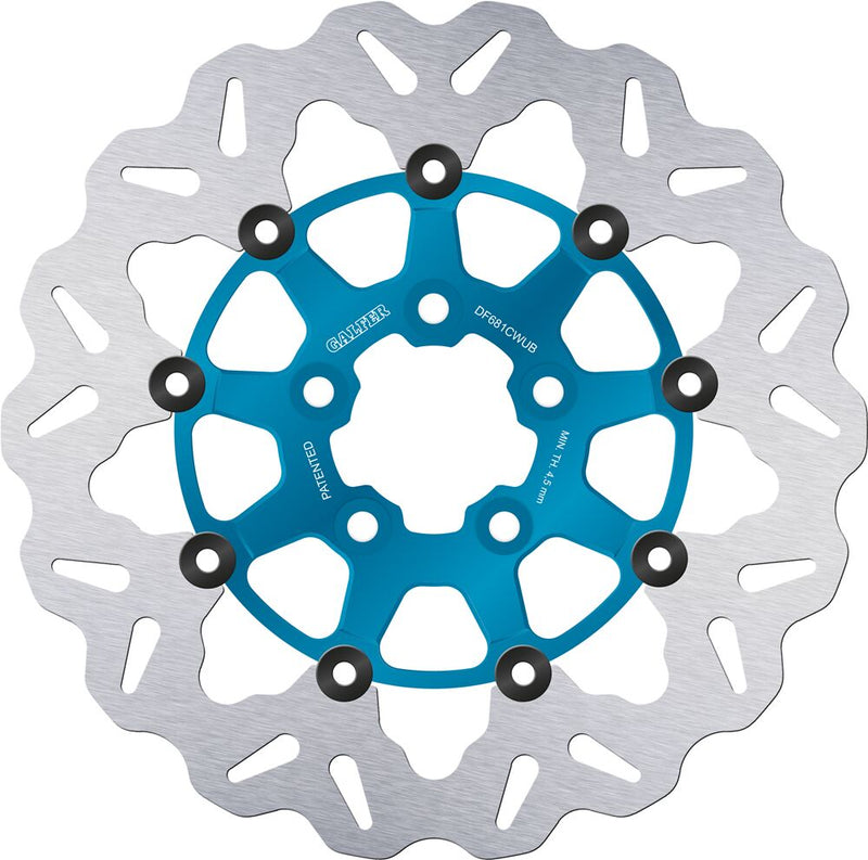 Wave® Brake Rotor Blue / Silver For Harley Davidson FLD 1690 - 292 MM