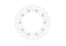 FLAME Floating Alu Brake Disc Black / Silver For KTM RC 125 ABS 2022-24