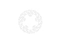Flame Fixed Brake Rotor Silver / Stainless Steel For Aprilia RS 457 ABS 2024-2025 - 102.5 MM