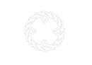Flame Fixed Brake Rotor Silver / Stainless Steel For Kawasaki KLZ 1100 ABS 2025 - 110.3 MM