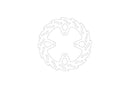 Flame Fixed Brake Rotor Silver For Ducati PANIGALE V2 890 ABS 2025