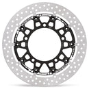 HALO Series T-Floater Brake Rotor Black / Silver / Stainless Steel For Suzuki DL 1000 ABS 2014-2019 - 121 MM