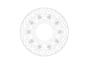 HALO Series T-Floater Brake Rotor Black / Silver / Stainless Steel For Suzuki DL 1000 ABS 2014-2019 - 121 MM
