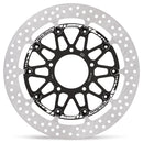 HALO Series T-Floater Brake Rotor Black / Silver / Stainless Steel For Mv Agusta BRUTALE 675 ABS 2014-2016 - 80 MM